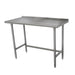 Advance Tabco TFLAG-365-X 60" 16 ga Work Table w/ 430 Series Stainless Top, 1 1/2" Backsplash-cityfoodequipment.com