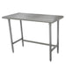 Advance Tabco TELAG-305-X 60" 16 ga Work Table w/ 430 Series Stainless Flat Top-cityfoodequipment.com