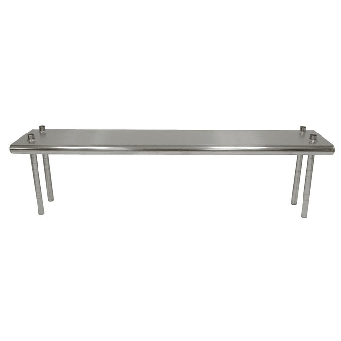 Advance Tabco TS-12-60 Table Mount Shelf - Single Deck, 60" x 12", 18 ga 430 Stainless-cityfoodequipment.com