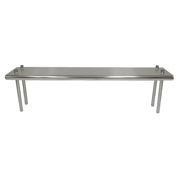 Advance Tabco TS-12-84 Table Mount Shelf - Single Deck, 84" x 12", 18 ga 430 Stainless-cityfoodequipment.com