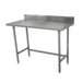 Advance Tabco TKMSLAG-244-X 48" 16 ga Work Table w/ 304 Series Stainless Top, 5" Backsplash-cityfoodequipment.com