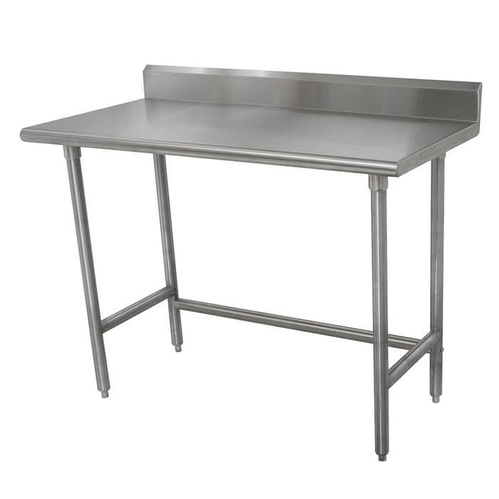 Advance Tabco TKSLAG-247-X 84" 16 ga Work Table w/ 430 Series Stainless Top, 5" Backsplash-cityfoodequipment.com