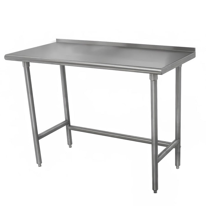 Advance Tabco TSFLAG-365-X 60" 16 ga Work Table w/ 430 Series Stainless Top, 1 1/2" Backsplash-cityfoodequipment.com