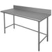 Advance Tabco TSKG-367 84" 16 ga Work Table w/ 430 Series Stainless Top, 5" Backsplash-cityfoodequipment.com