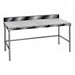 Advance Tabco TSPS-245 60" Poly Top Work Table w/ 6" Backsplash & 5/8" Top, Stainless Base, 24"D-cityfoodequipment.com