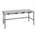 Advance Tabco TSPT-249 108" Poly Top Work Table w/ 5/8" Top, Stainless Base, 24"D-cityfoodequipment.com