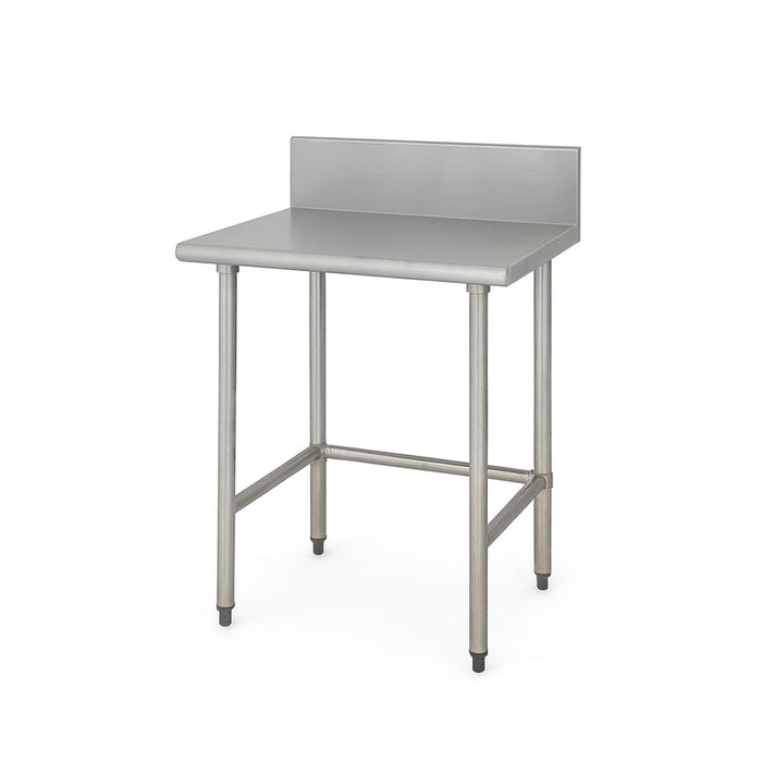 Advance Tabco TVKG-302 24" 14 ga Work Table w/ 304 Series Stainless Top, 10" Backsplash-cityfoodequipment.com