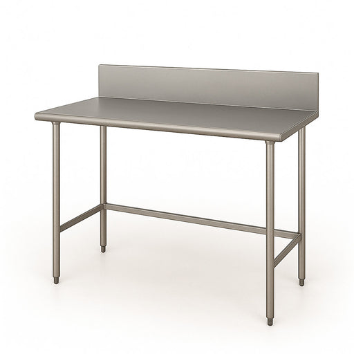 Advance Tabco TVKS-243 36" 14 ga Work Table w/ 304 Series Stainless Top, 10" Backsplash-cityfoodequipment.com