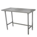 Advance Tabco TSLAG-245-X 60" 16 ga Work Table w/ 430 Series Stainless Flat Top-cityfoodequipment.com