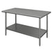 Advance Tabco VLG-305 60" 14 ga Work Table w/ Undershelf & 304 Series Stainless Flat Top-cityfoodequipment.com
