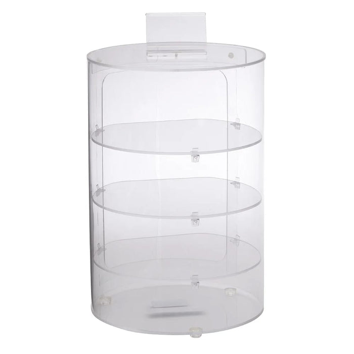 Antunes DC-12C-9500716 3 Tier Round Pastry Display Case W/ Rear Door- Vinyl, Clear-cityfoodequipment.com