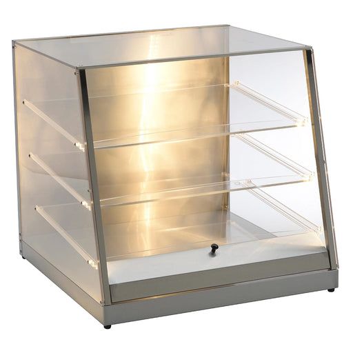Antunes DC-27L-9500701 3 Tier Angled Pastry Display Case W/ Lighting - Acrylic, Clear-cityfoodequipment.com