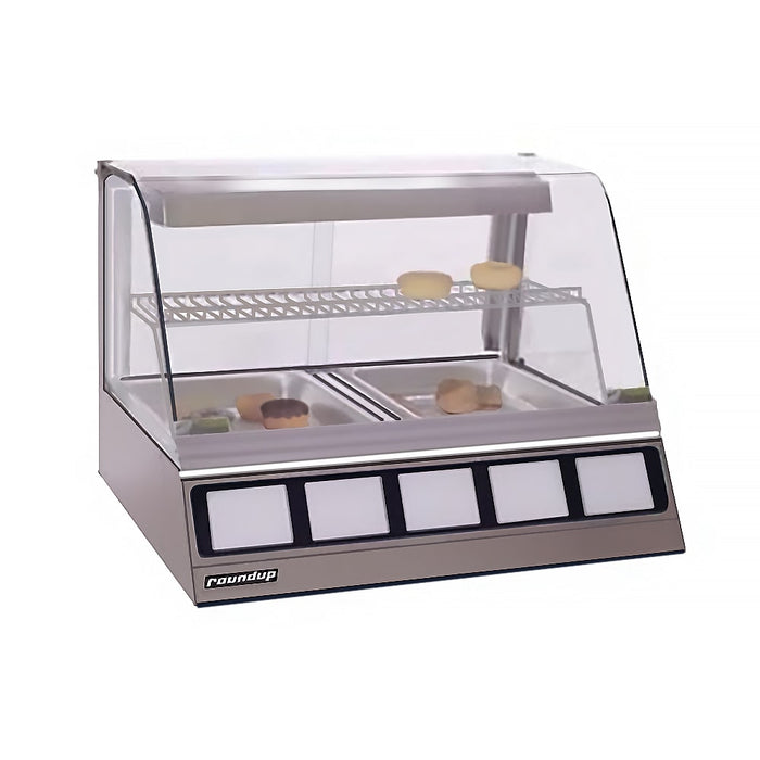 Antunes DCH220 30 1/4" Full Service Countertop Heated Display Case - (2) Shelves, 120v-cityfoodequipment.com
