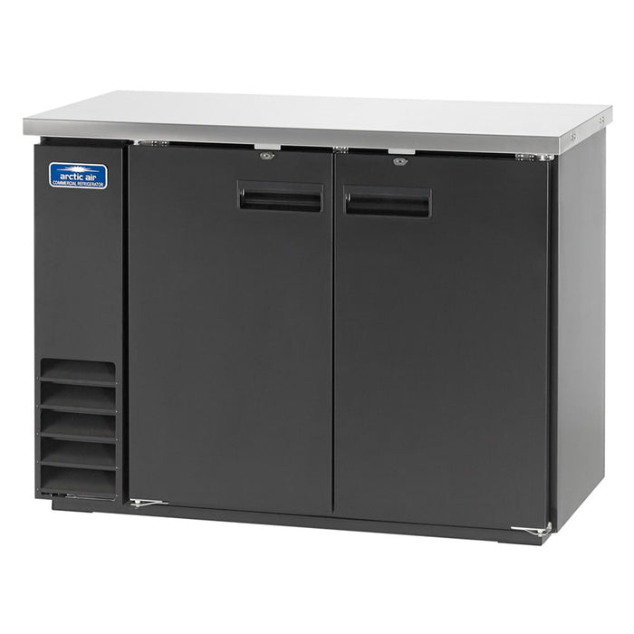 Arctic Air ABB48 49" Bar Refrigerator - 2 Swinging Solid Doors, Black, 115v-cityfoodequipment.com