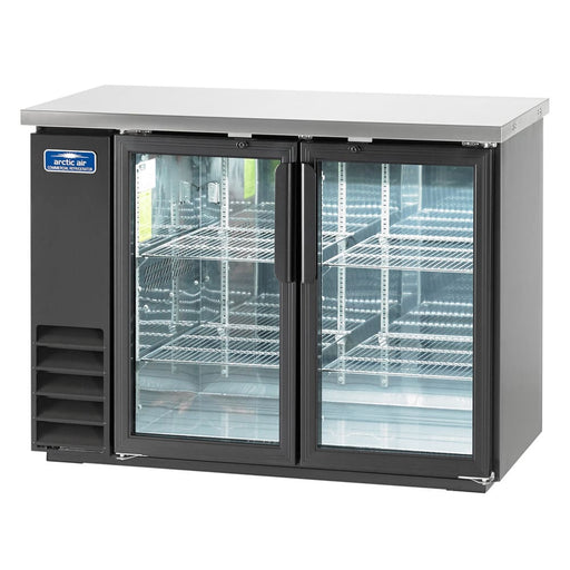 Arctic Air ABB48G 49" Bar Refrigerator - 2 Swinging Glass Doors, Black, 115v-cityfoodequipment.com