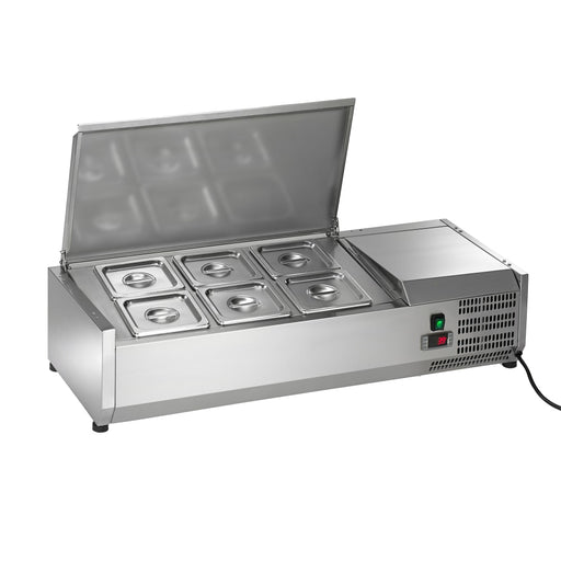 Arctic Air ACP40 39 1/2" Countertop Refrigerated Prep Rail - Hinged Lid-cityfoodequipment.com