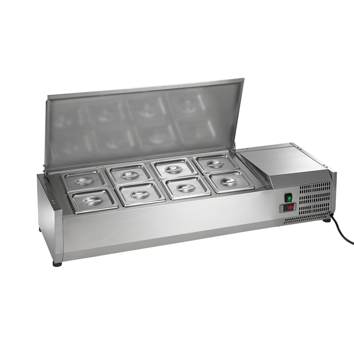 Arctic Air ACP48 47 1/4" Countertop Refrigerated Prep Rail - Hinged Lid-cityfoodequipment.com