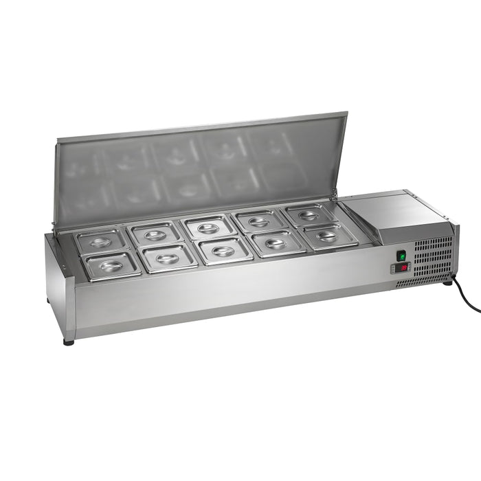 Arctic Air ACP55 55" Countertop Refrigerated Prep Rail - Hinged Lid-cityfoodequipment.com