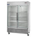 Arctic Air AGR49 54" Two Section Reach In Refrigerator, (2) Left/Right Hinge Glass Doors, 115v-cityfoodequipment.com