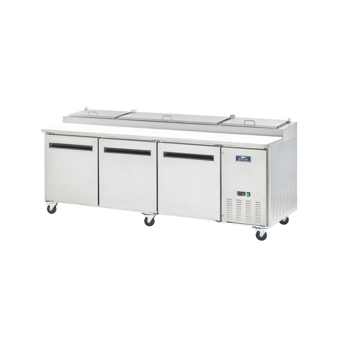 Arctic Air APP94R 94" Pizza Prep Table W/ Refrigerated Base, 115v-cityfoodequipment.com