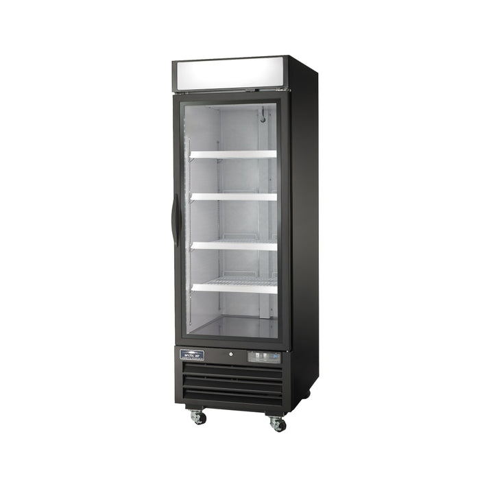 Arctic Air ARGDM23 27" One Section Glass Door Merchandiser - (1) Right Hinge Door, Black, 115v-cityfoodequipment.com