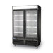 Arctic Air ARGDM49 54" Two Section Glass Door Merchandiser - (2) Left/right Hinge Doors, Black, 115v-cityfoodequipment.com
