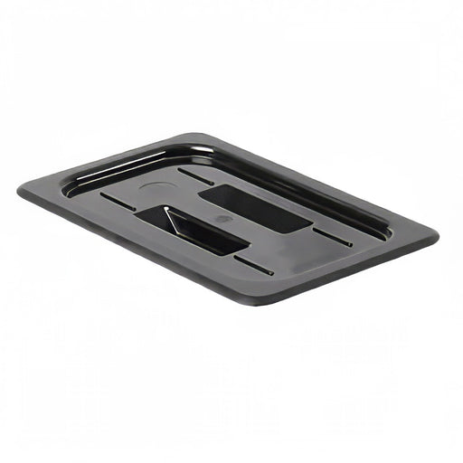 Thunder Group PLPA7140CBK Quarter Size Food Pan Cover - Polycarbonate, Black - 12, (each)-cityfoodequipment.com
