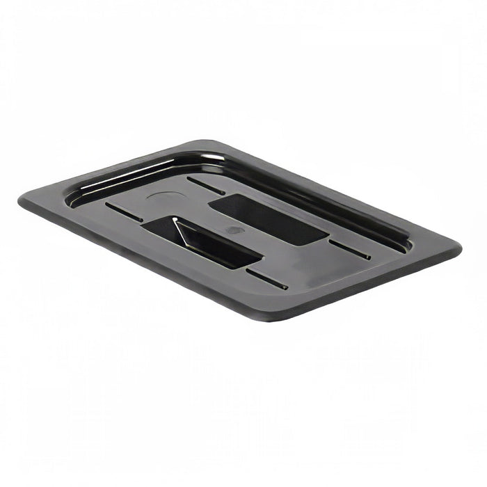 Thunder Group PLPA7140CBK Quarter Size Food Pan Cover - Polycarbonate, Black - 12, (each)-cityfoodequipment.com