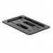 Thunder Group PLPA7140CBK Quarter Size Food Pan Cover - Polycarbonate, Black - 12, (each)-cityfoodequipment.com