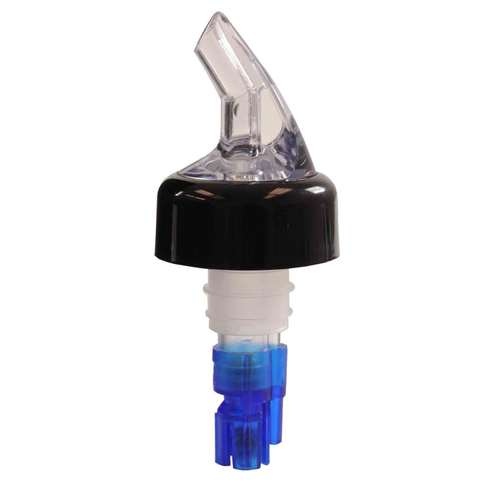 Thunder Group PLPR088C 7/8 Oz Measured Liquor Pourer W/ Blue Tail, Black Collar - 1, (pack)-cityfoodequipment.com