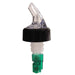 Thunder Group PLPR075C 3/4 Oz Measured Liquor Pourer W/ Green Tail, Black Collar - 1, (pack)-cityfoodequipment.com