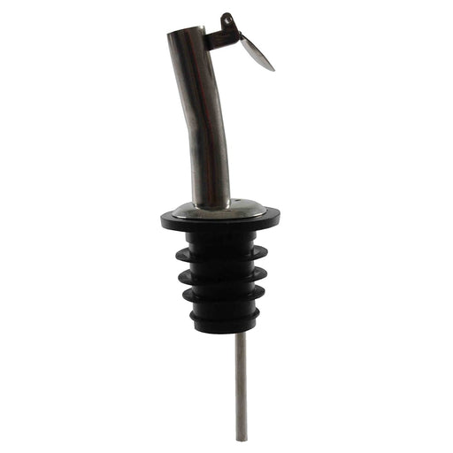Thunder Group PLPR502S Jet Fast Flow Liquor Pourer W/ Flip Cap, Stainless Steel - 12, (pack)-cityfoodequipment.com