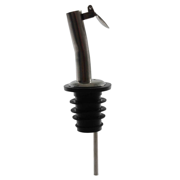 Thunder Group PLPR502S Jet Fast Flow Liquor Pourer W/ Flip Cap, Stainless Steel - 12, (pack)-cityfoodequipment.com