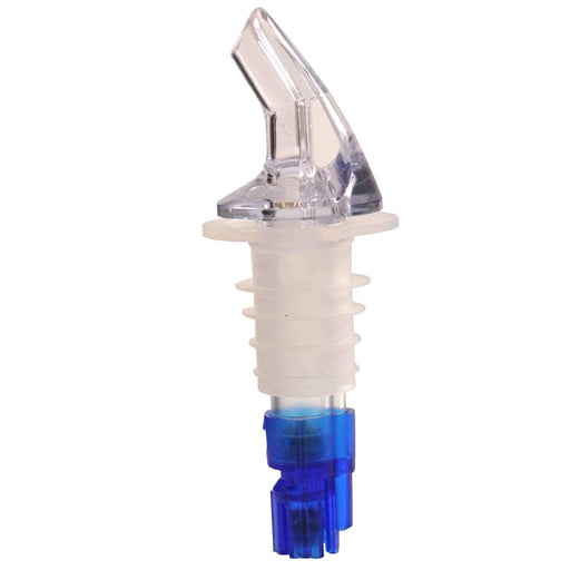 Thunder Group PLPR088M 7/8 Oz Measured Liquor Pourer W/ Blue Tail, No Collar - 1, (pack)-cityfoodequipment.com