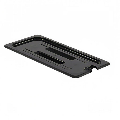Thunder Group PLPA7130CSBK Third Size Slotted Food Pan Cover - Polycarbonate, Black - 12, (each)-cityfoodequipment.com