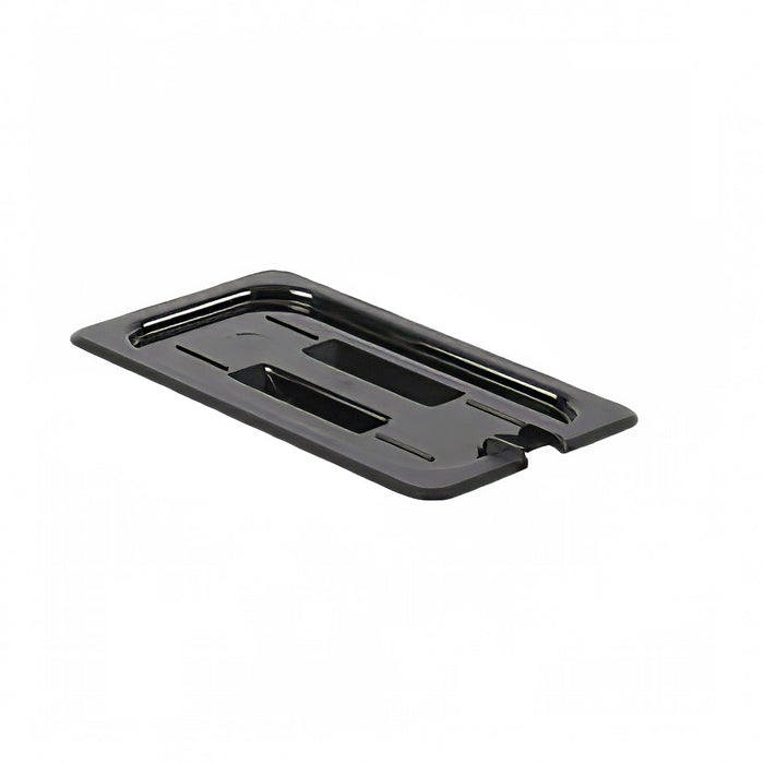 Thunder Group PLPA7140CSBK Quarter Size Slotted Food Pan Cover - Polycarbonate, Black - 12, (each)-cityfoodequipment.com