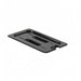 Thunder Group PLPA7140CSBK Quarter Size Slotted Food Pan Cover - Polycarbonate, Black - 12, (each)-cityfoodequipment.com