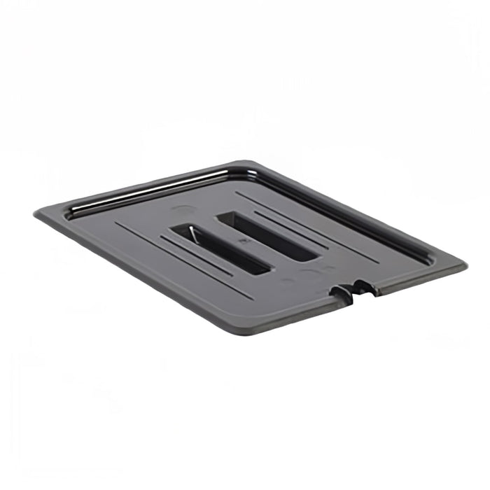 Thunder Group PLPA7120CSBK Half Size Slotted Food Pan Cover - Polycarbonate, Black - 12, (each)-cityfoodequipment.com
