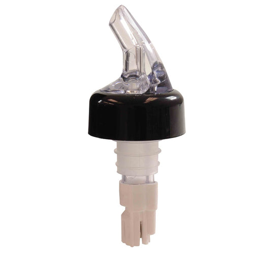 Thunder Group PLPR200C 2 Oz Measured Liquor Pourer W/ White Tail, Black Collar - 1, (pack)-cityfoodequipment.com