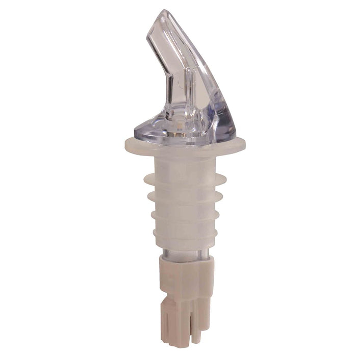 Thunder Group PLPR200M 2 Oz Measured Liquor Pourer W/ White Tail, No Collar - 1, (pack)-cityfoodequipment.com