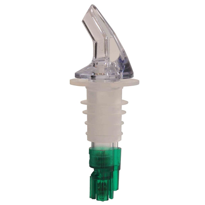 Thunder Group PLPR075M 3/4 Oz Measured Liquor Pourer W/ Green Tail, No Collar - 1, (pack)-cityfoodequipment.com
