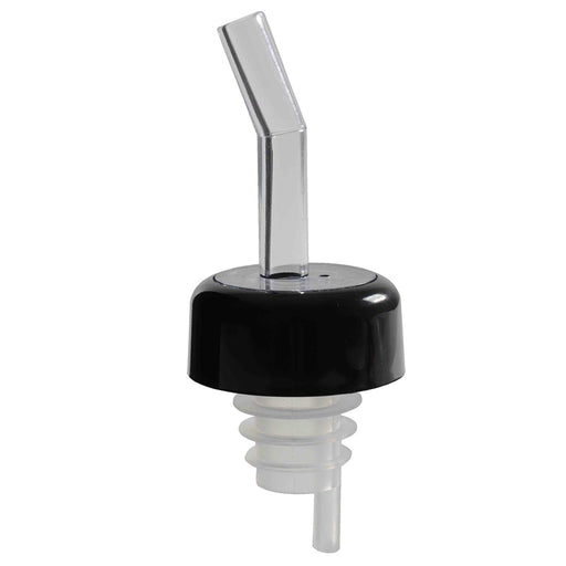 Thunder Group PLPR700CL Free Flow Liquor Pourer W/ Black Collar, Clear Spout - 12, (pack)-cityfoodequipment.com
