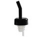 Thunder Group PLPR700BK Free Flow Liquor Pourer W/ Black Collar, Black Spout - 12, (pack)-cityfoodequipment.com