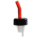Thunder Group PLPR700RD Free Flow Liquor Pourer W/ Black Collar, Red Spout - 12, (pack)-cityfoodequipment.com