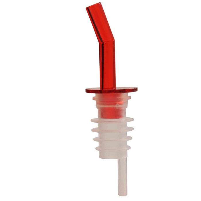Thunder Group PLPR800RD Free Flow Liquor Pourer W/ No Collar, Red Spout - 12, (pack)-cityfoodequipment.com