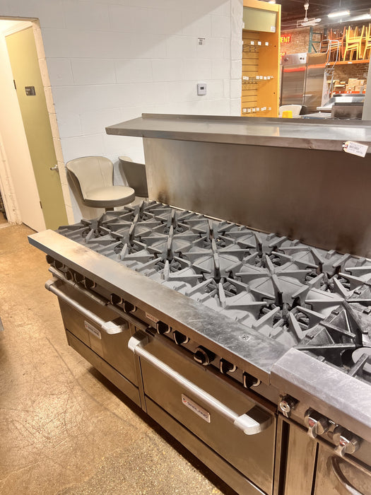 Used Garland G60-10RR Natural Gas 10 Burner 60" Gas Range with Two Ovens-cityfoodequipment.com