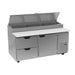 Beverage-Air DPD67HC-2 67" Hydrocarbon Series Pizza Prep Table W/ Refrigerated Base, 115v-cityfoodequipment.com