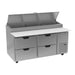 Beverage-Air DPD67HC-4 67" Hydrocarbon Series Pizza Prep Table W/ Refrigerated Base, 115v-cityfoodequipment.com