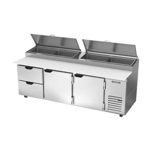 Beverage-Air DPD93HC-2 93" Hydrocarbon Series Pizza Prep Table W/ Refrigerated Base, 115v-cityfoodequipment.com