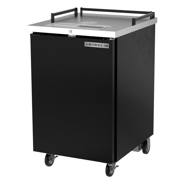 Beverage-Air BM23HC-B-28 24" Kegerator Beer Dispenser W/ (1) Keg Capacity - No Column, Black, 115v-cityfoodequipment.com